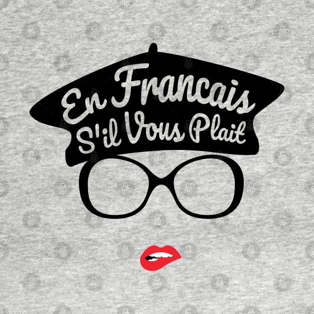 En Francais S'il Vous Plait - French Woman Beret Red Lips by codeclothes